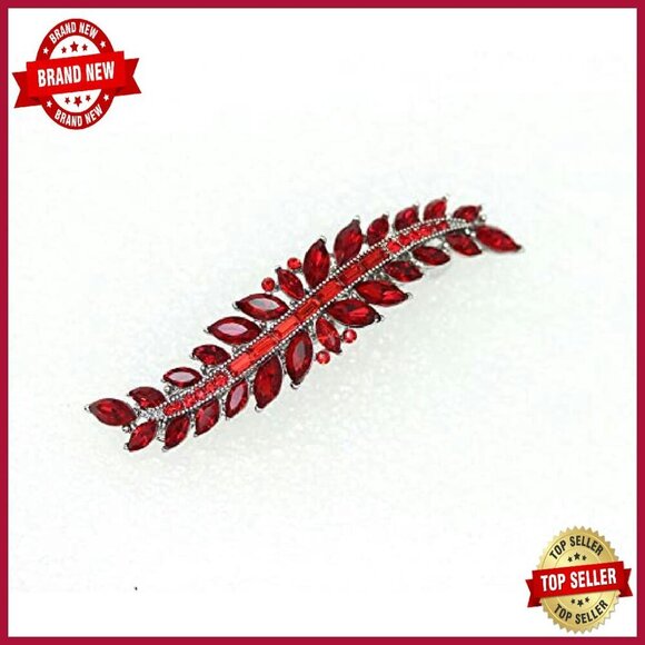 Sparkling Marquise Rhinestone Crystal Floral Hair Barrette main image 5